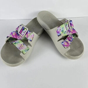 Chacos Women's Chillos light tye dye slides size 7